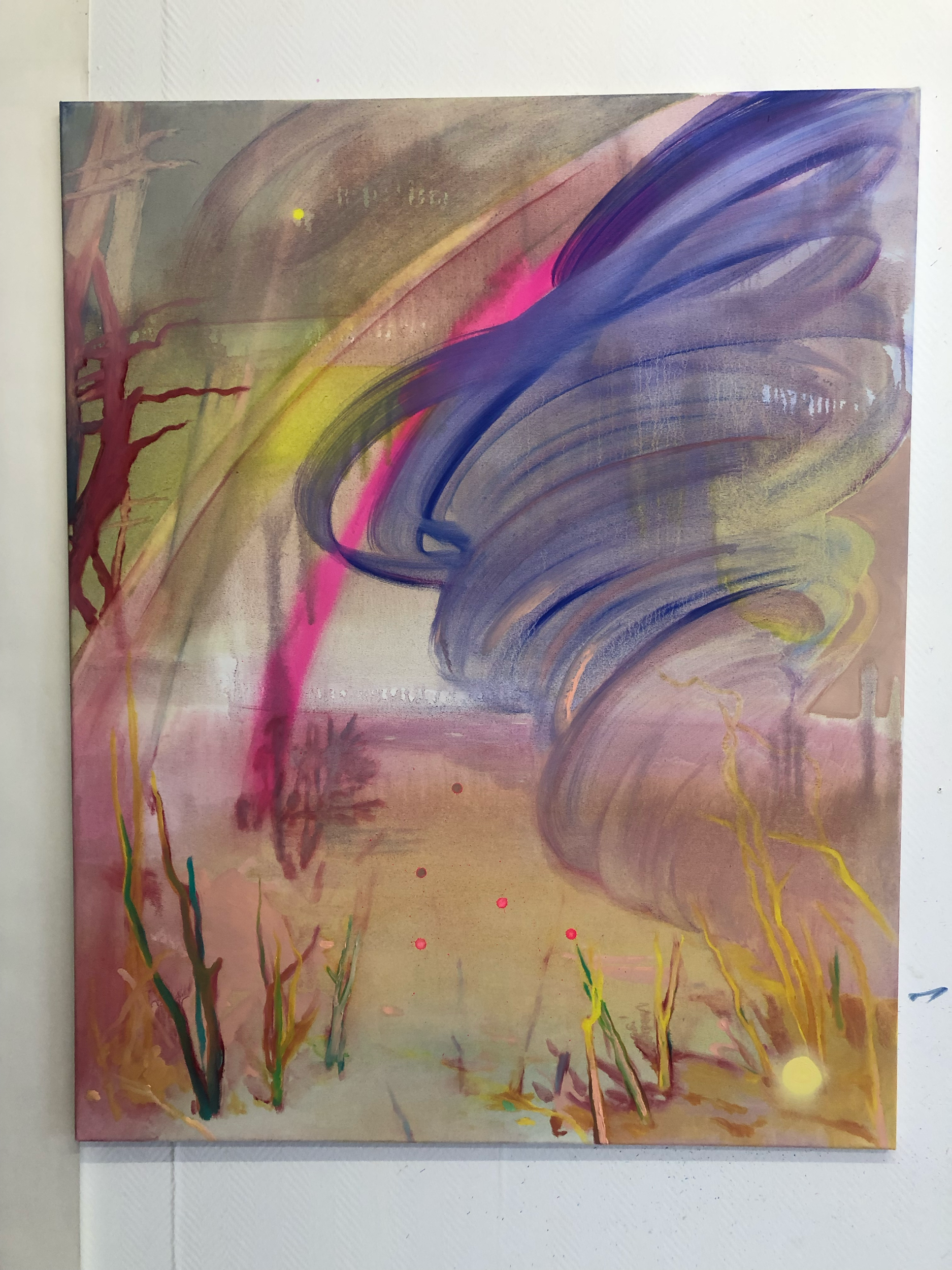 "I can see it in your eyes", 80x100cm, oil &acrylic spray paint, SOLD