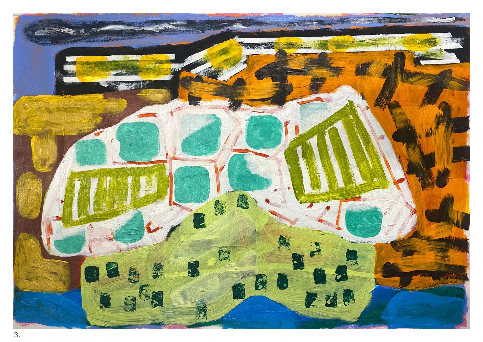 Untitled 3 Acrylic/ Mixed Media Framed 105 x 80 cm $1500