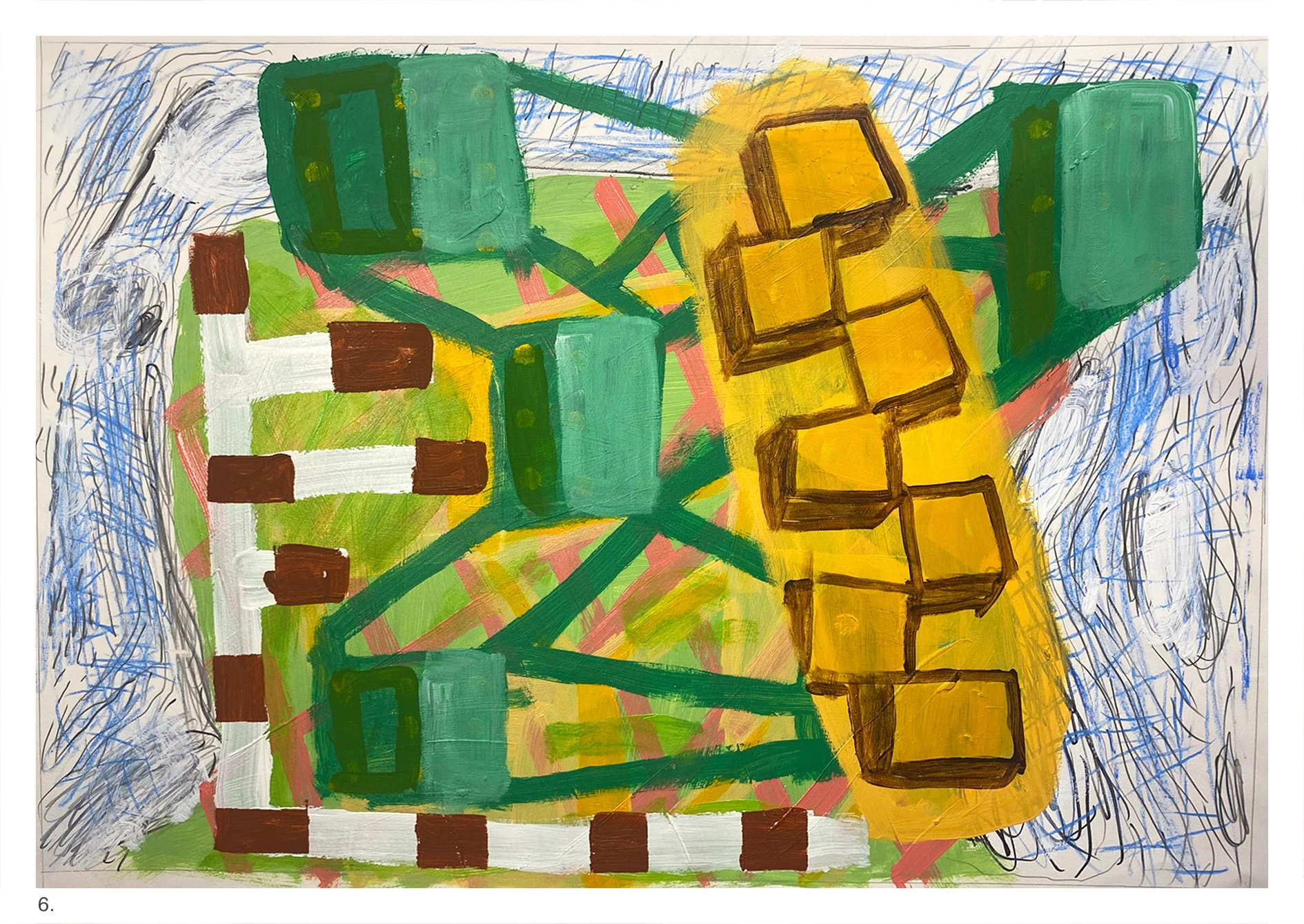 Untitled 6 Acrylic/ Mixed Media Framed 105 x 80 cm $1500