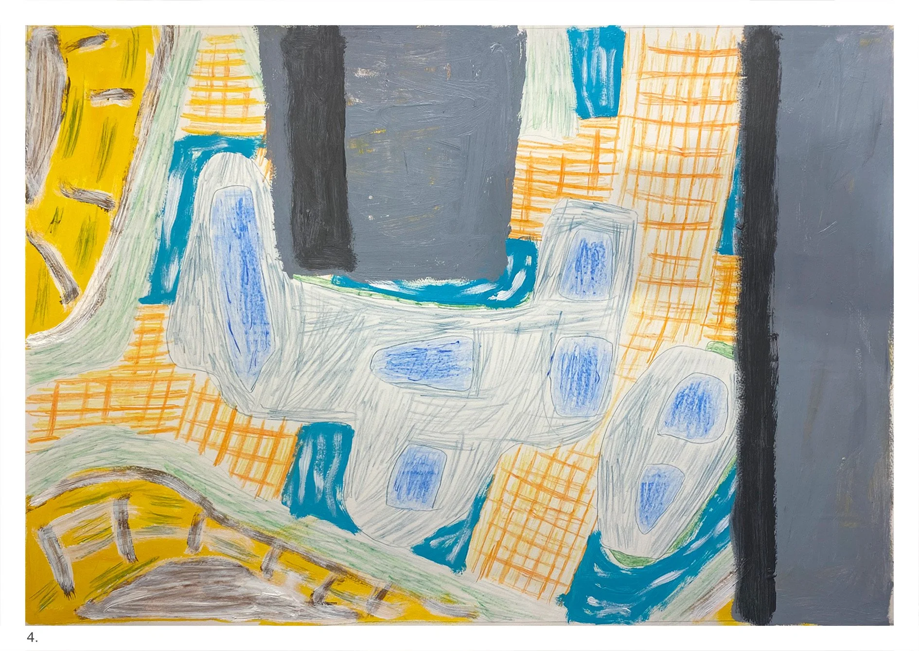 Untitled 4 Acrylic/ Mixed Media Framed 105 x 80 cm $1500
