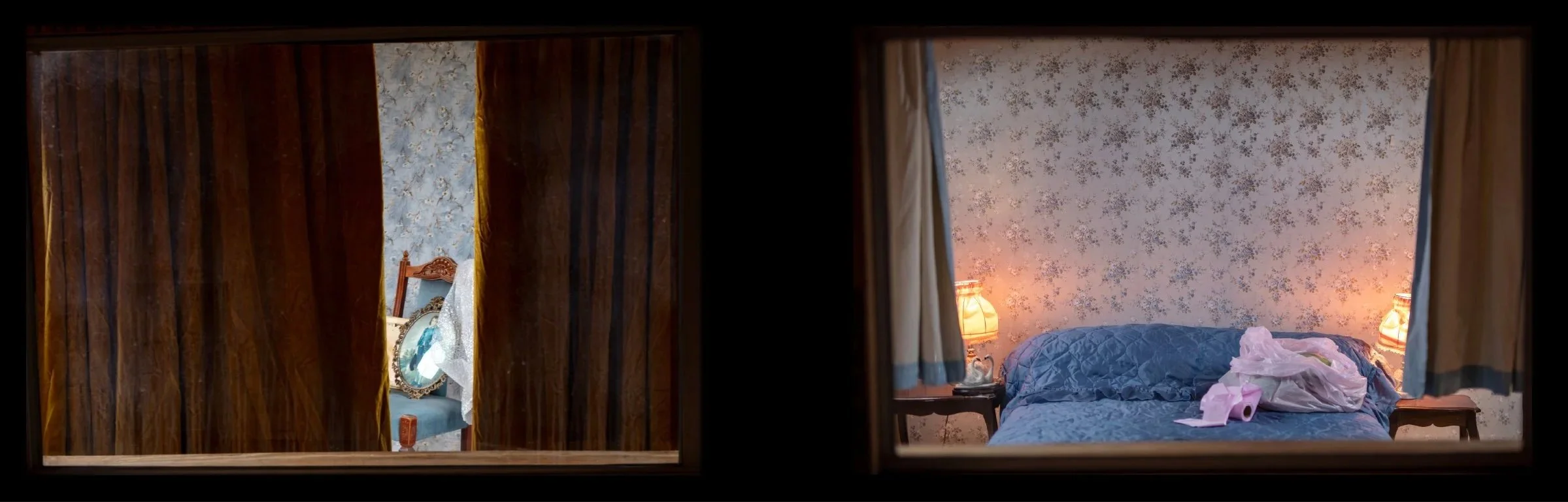 Quilted Polyester Bed Spread, Lightbox 80 x 25cm $1950 - SOLD