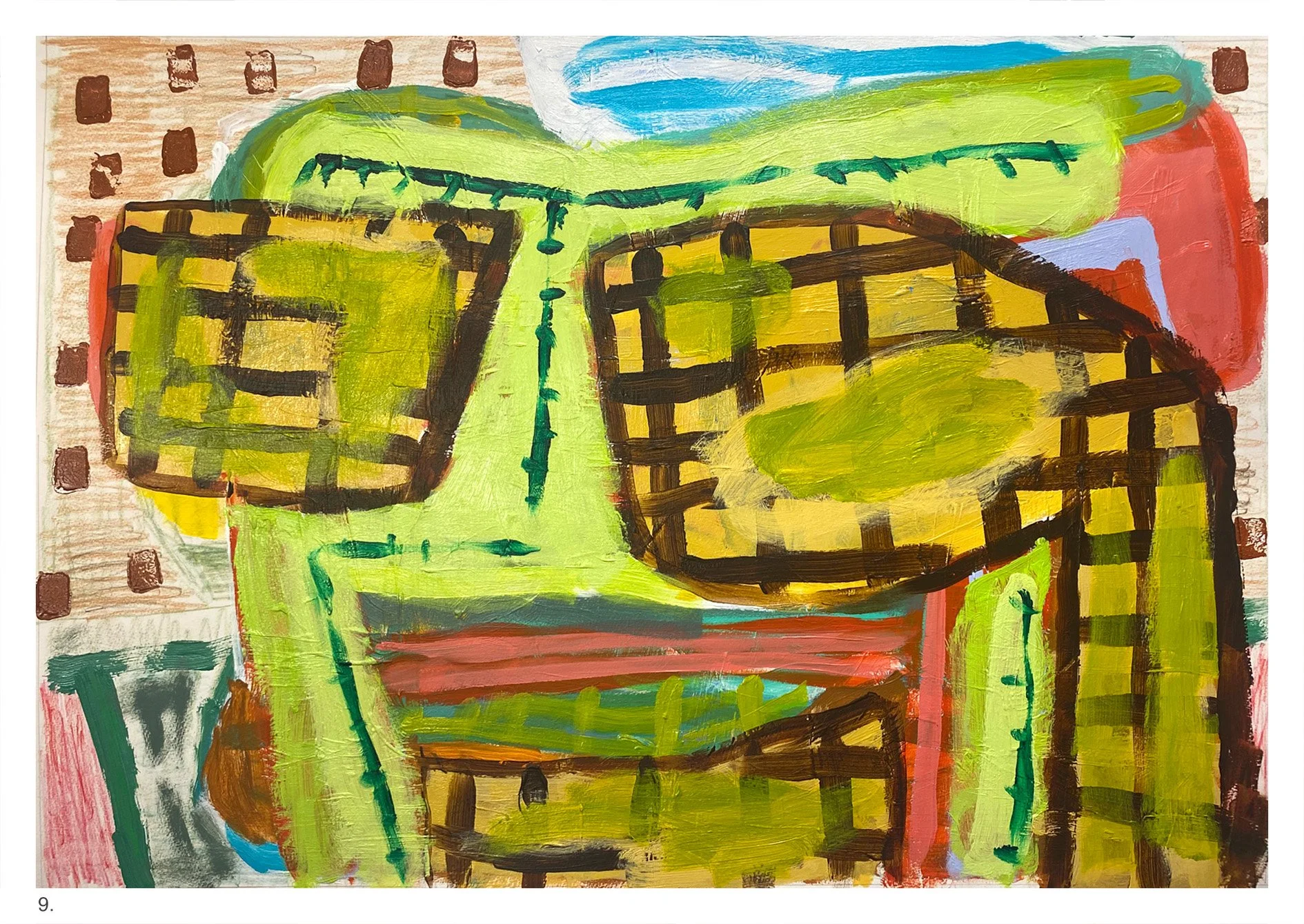 Untitled 9 Acrylic/ Mixed Media Framed 105 x 80 cm $1500