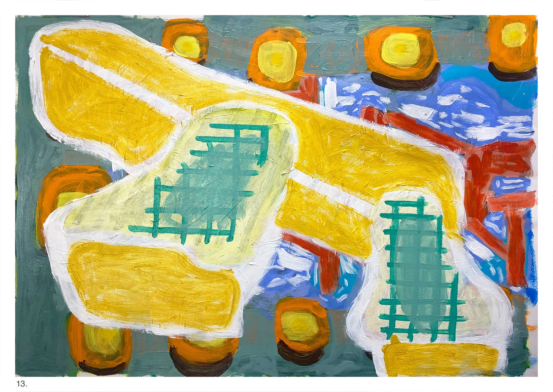 Untitled 13 Acrylic/ Mixed Media Framed 105 x 80 cm $1500