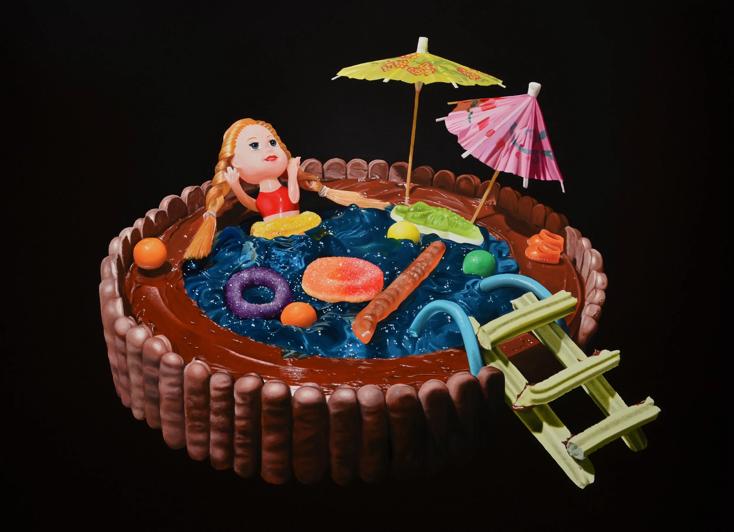 Swimming pool cake
Oil on Canvas
76 x 102 cm
$4,200