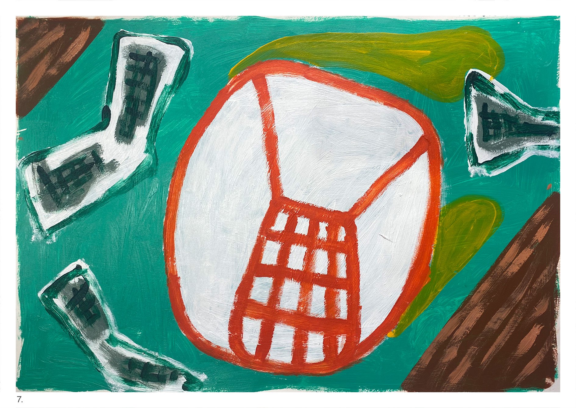 Untitled 7 Acrylic/ Mixed Media Framed 105 x 80 cm $1500