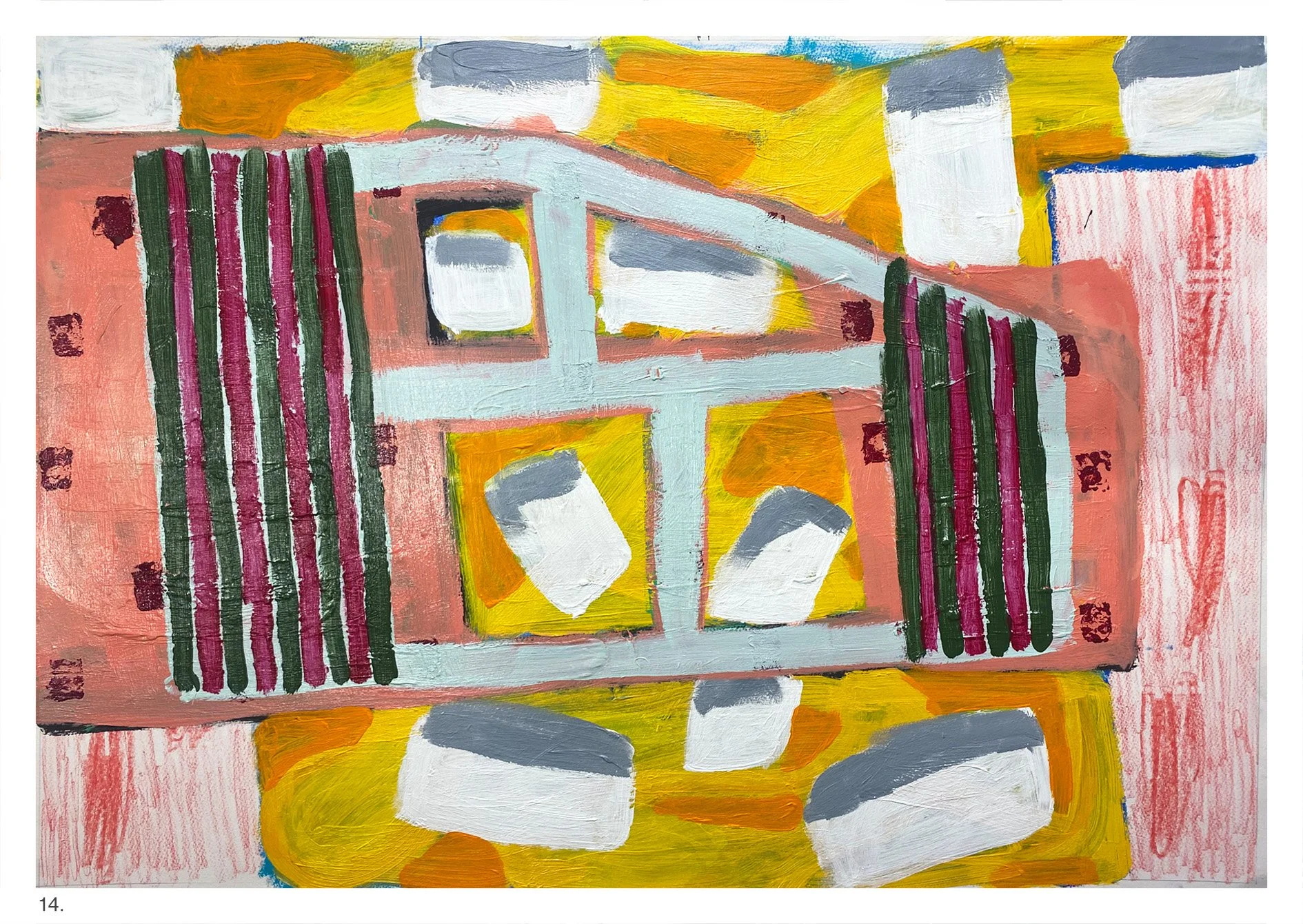 Untitled 14 Acrylic/ Mixed Media Framed 105 x 80 cm $1500