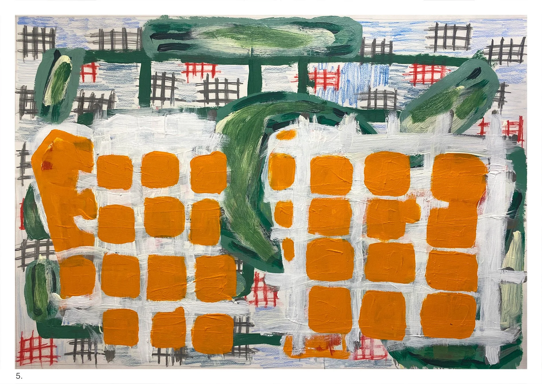 Untitled 5 Acrylic/ Mixed Media Framed 105 x 80 cm $1500