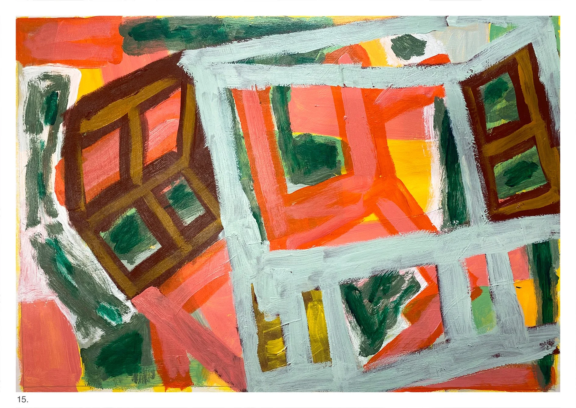 Untitled 15 Acrylic/ Mixed Media Framed 105 x 80 cm $1500