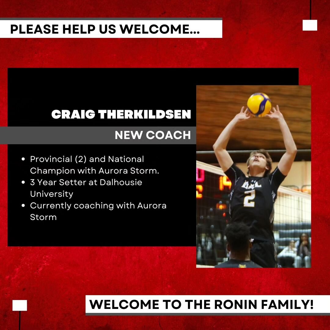 We would like to welcome Craig Therkildsen to our coaching staff! Craig comes from Dalhousie University and has an extremely decorated OVA career. We&rsquo;re excited for what he&rsquo;s going to bring to our team and know he&rsquo;s going to bring t