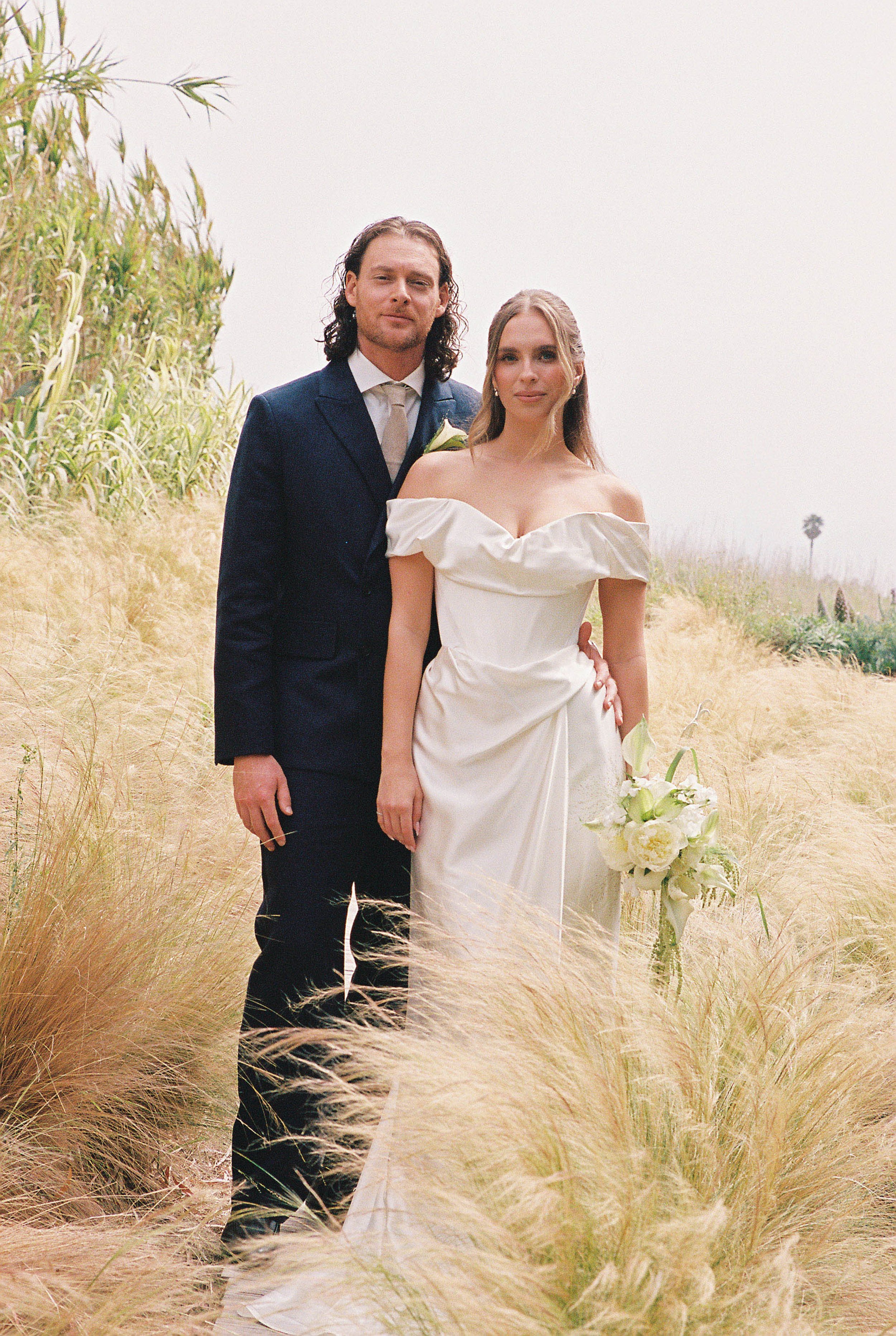 A Foggy, Romantic Malibu Wedding on Film at Modern Garden | Maddie &amp; Jordan 