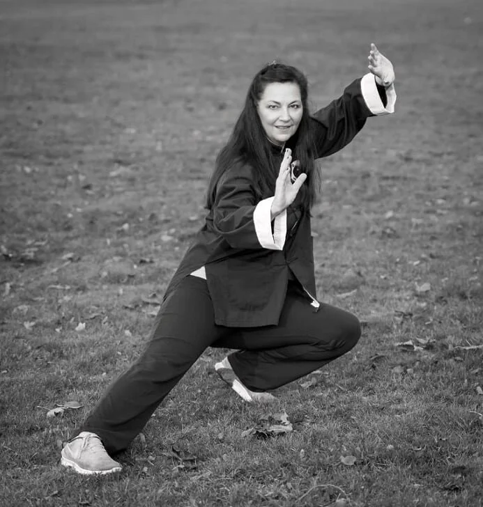 Debra Colkett teaching Tai Chi in the main hall