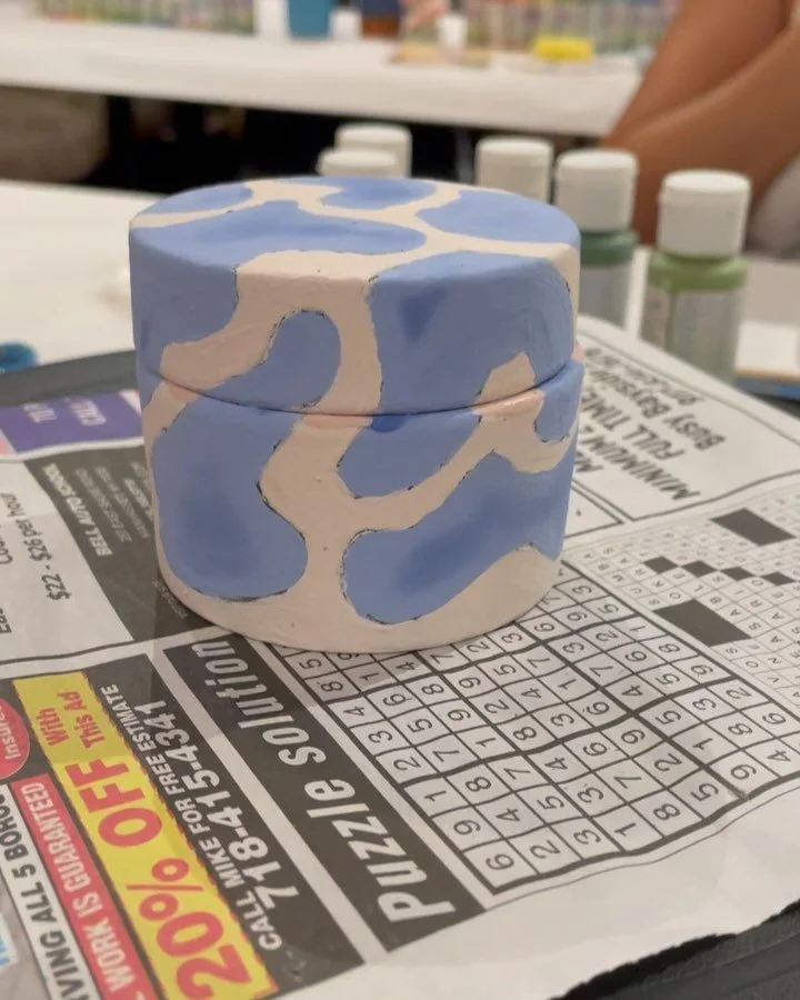 Felt good getting back into a pottery studio 😊 Love my new box! #pottery #queens #weekendvibes