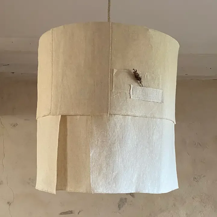 Atelier Linen Round Pendant Shade