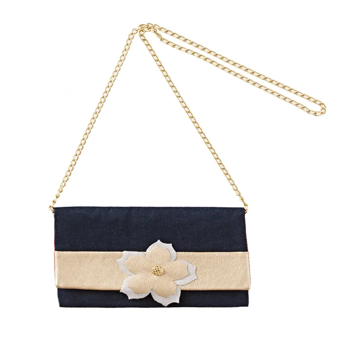 Denim chain bag