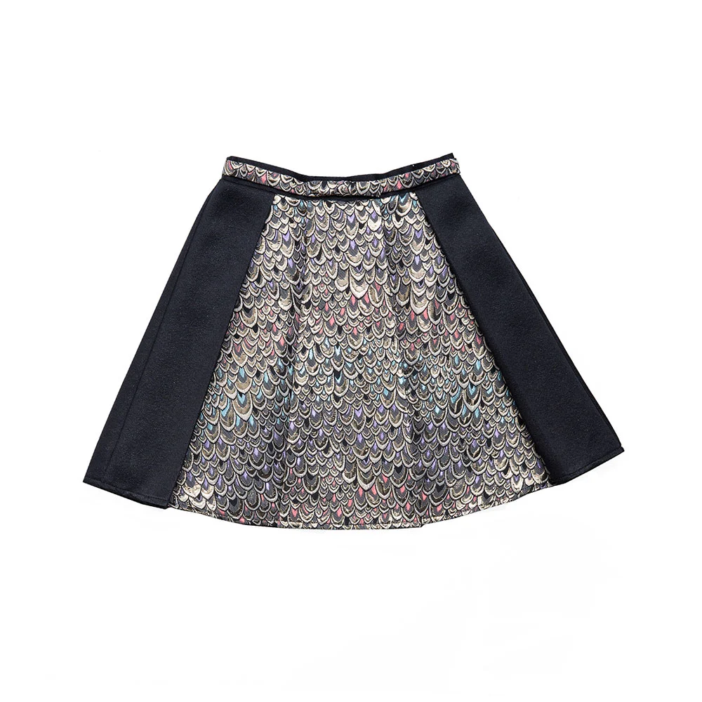 Jacquard combo skirt