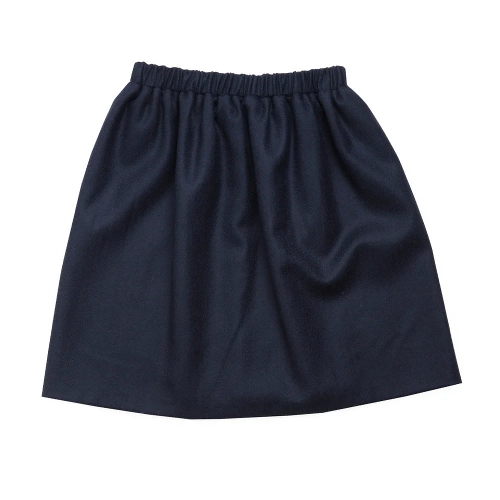 Navy wool skirt