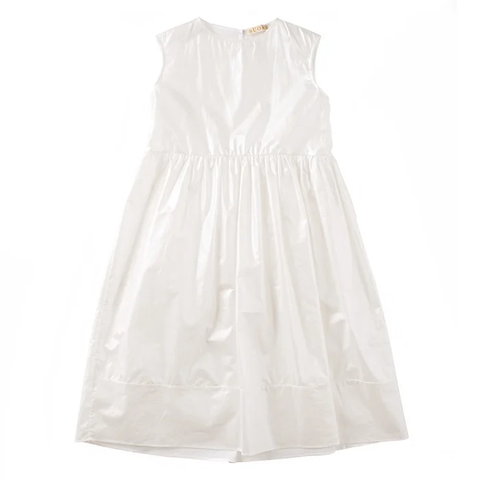 White metallic dress