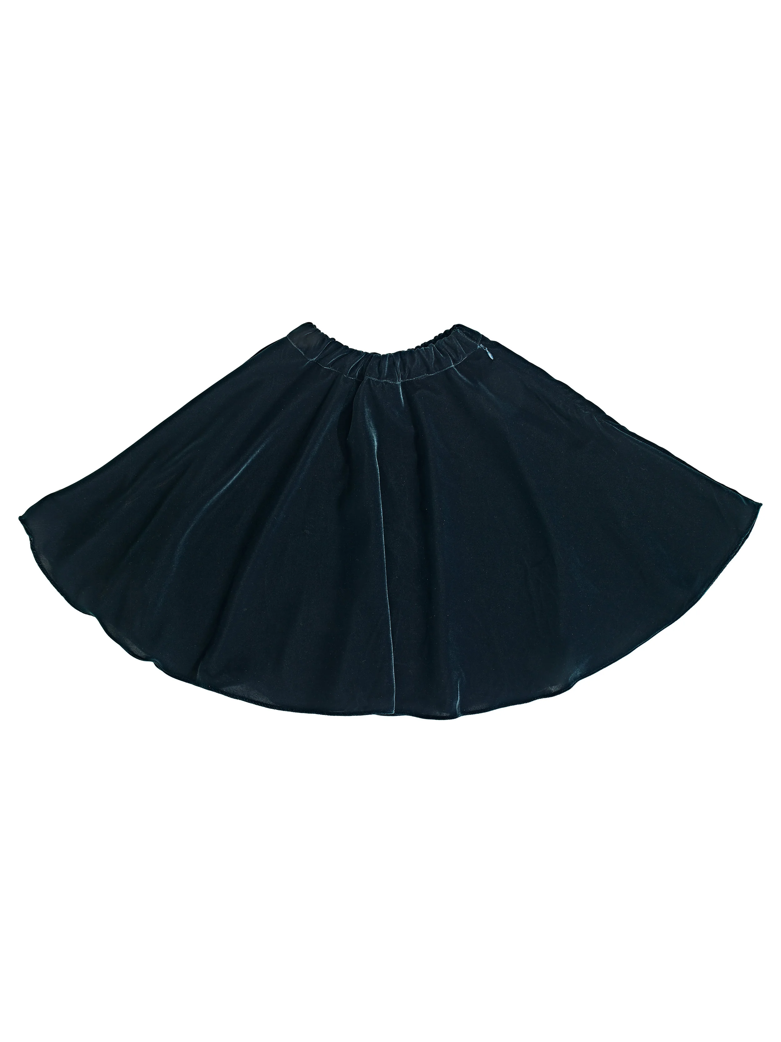 Green velvet skirt