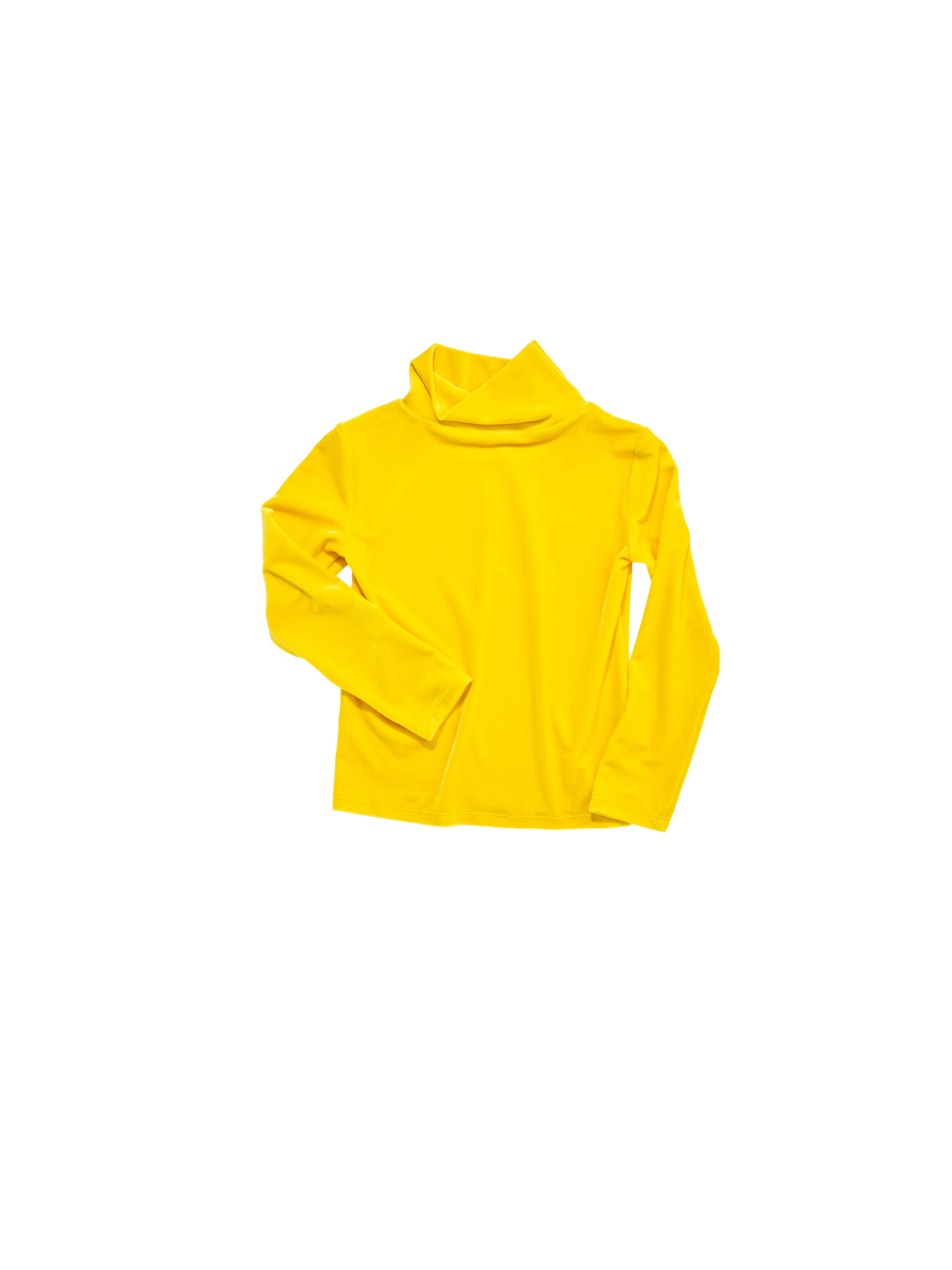 Yellow velvet turtleneck