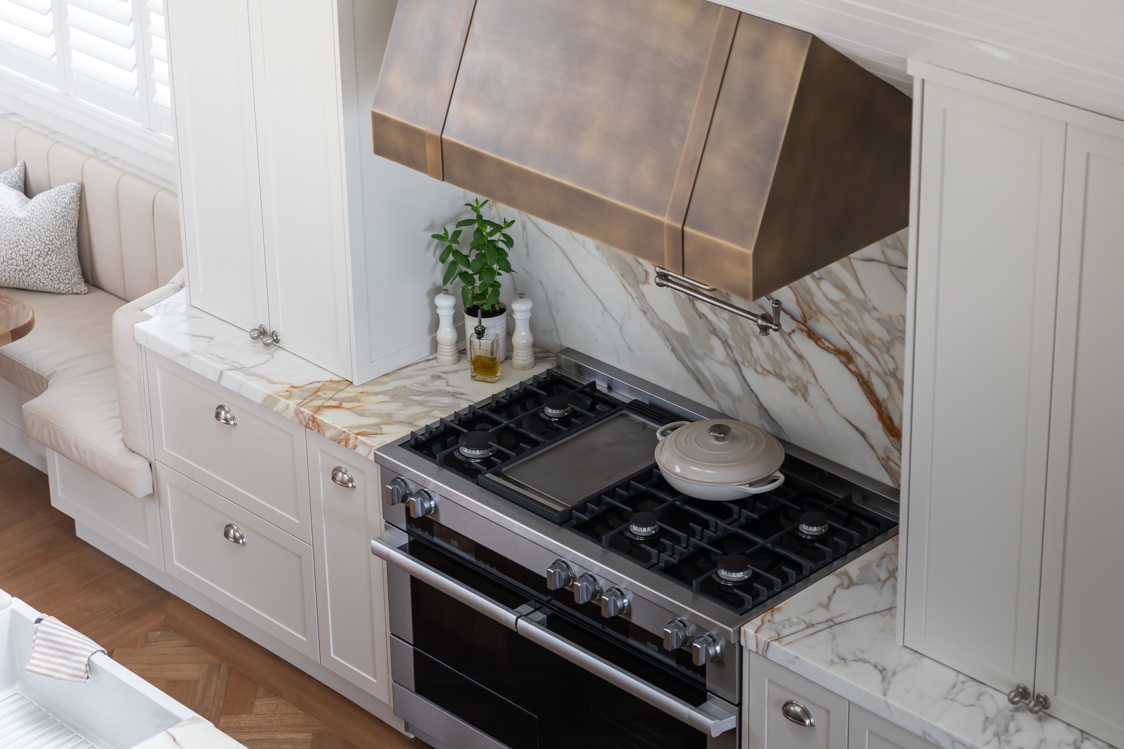 | "Shelley made what was a stressful situation feel so much more manageable. She helped us make decisions quickly by offering us more curated choices (rather than a million different options). Shelley worked with builders and cabinetmakers to create 