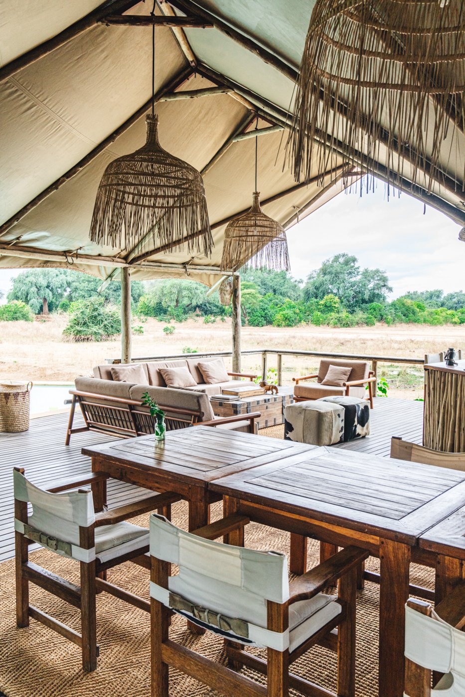 Mushika Deck at Anabezi Luxury Tented Camp in Zambia