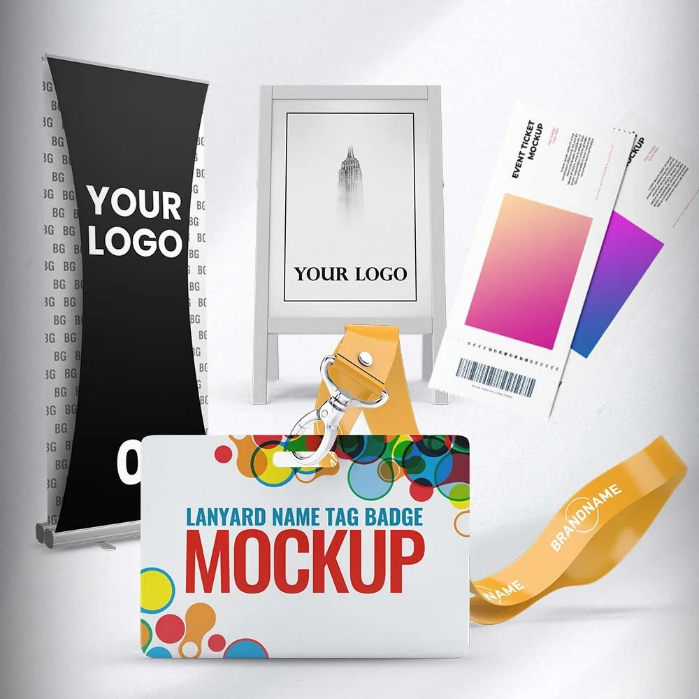 Promotional materials for corporate events.