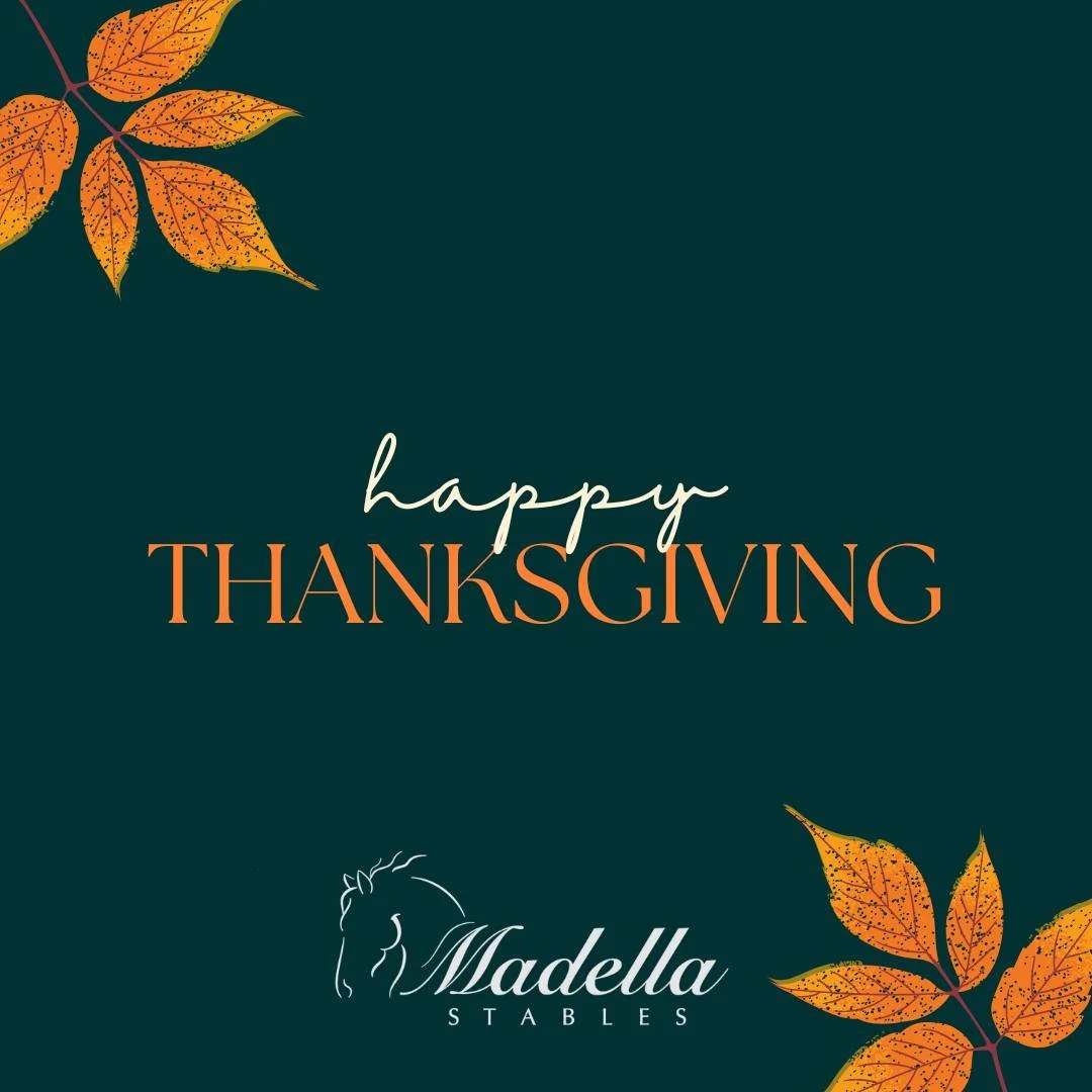 Wishing everyone a very happy Thanksgiving 🍁

We are so thankful for our amazing students, incredible horses, and the best barn family!