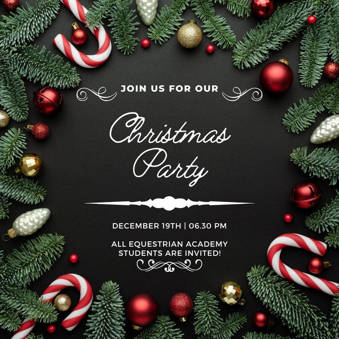 Don't forget to RSVP for our annual Christmas Party next Friday! Sign ups will close on Monday Dec 15th.

https://madella-stables.as.me/?appointmentType=70179423