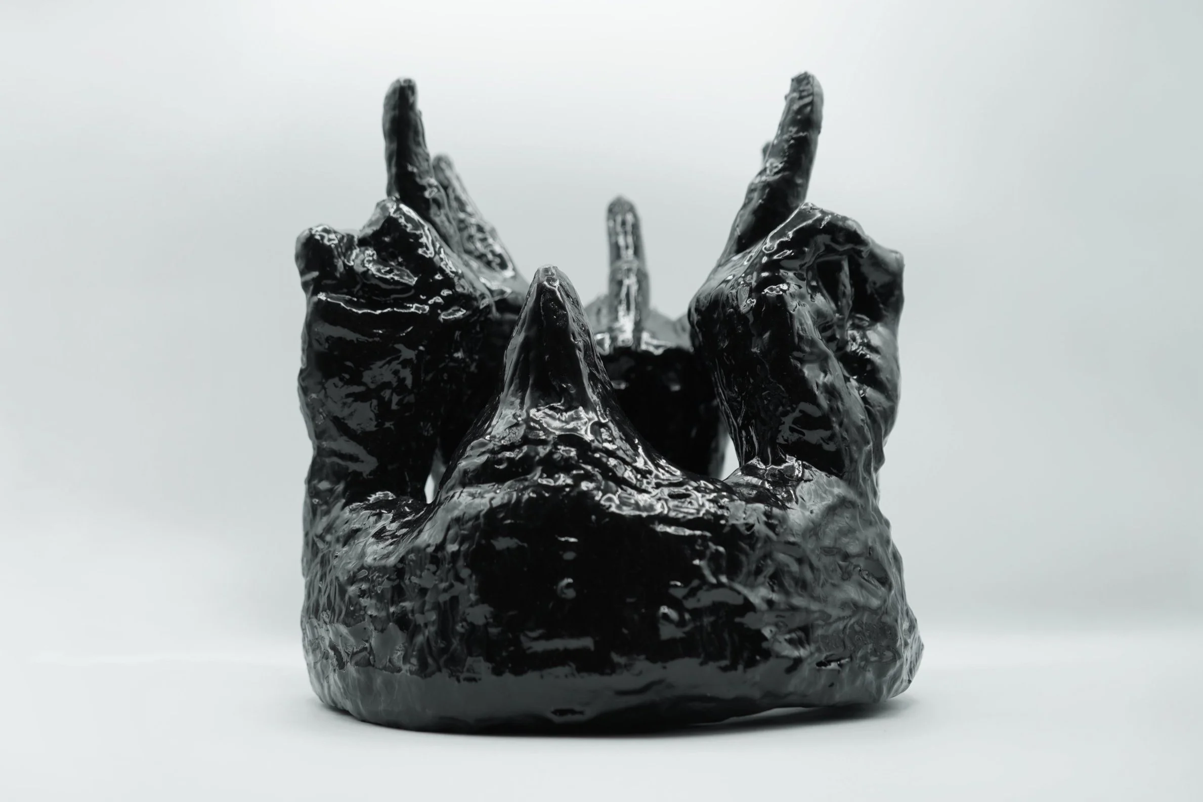 In Not a Saint, artist Sophia Huang uses raw textures and symbolic forms to challenge ideals of moral purity, embracing imperfection, rebellion, and the authenticity of the flawed self.