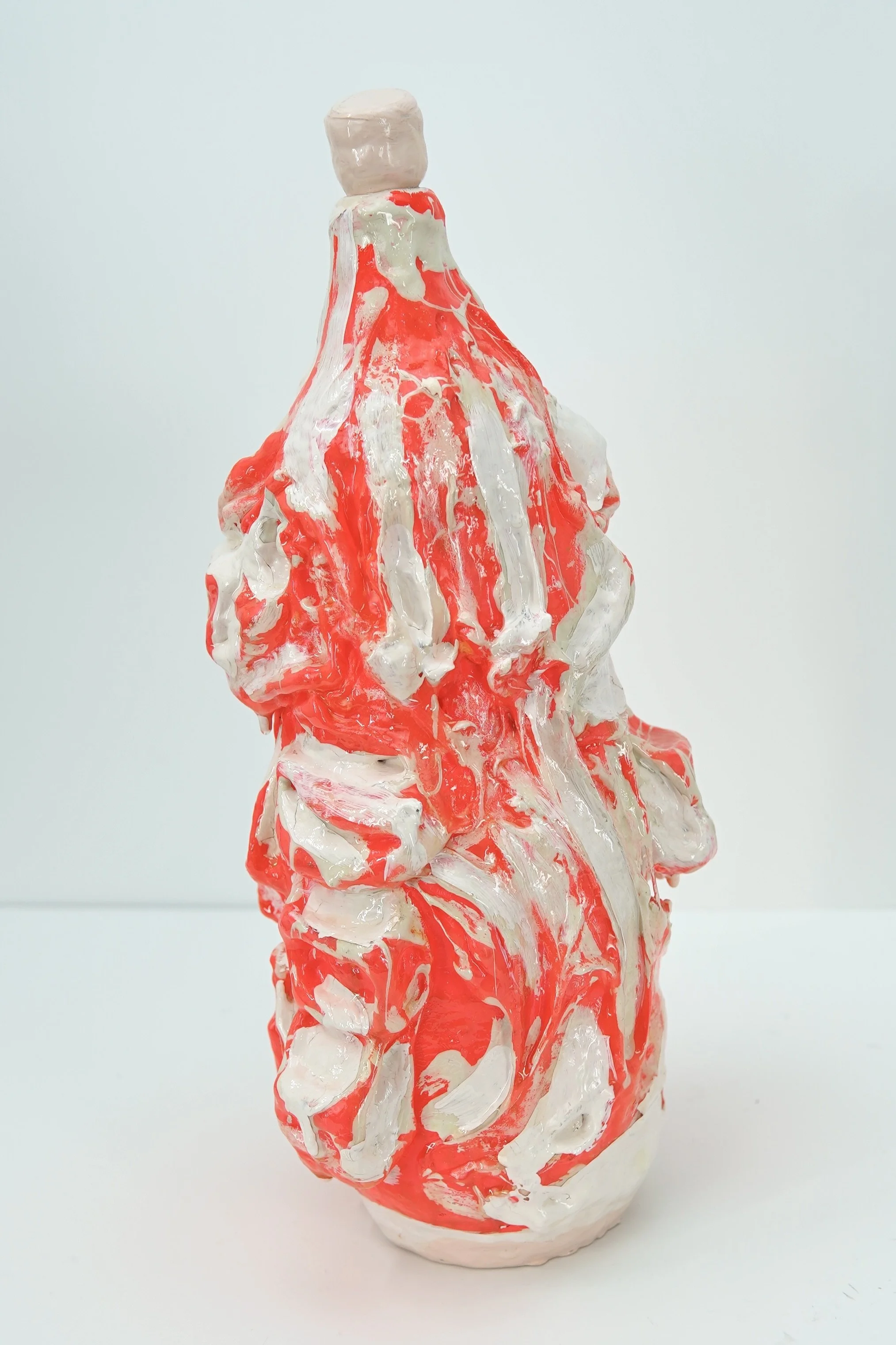 In Ash Banquet, artist Sophia Huang creates abstract resin and clay foam vessels containing the ashes of burned letters to past lovers and former selves, transforming grief into a ritual of containment, closure, and release.