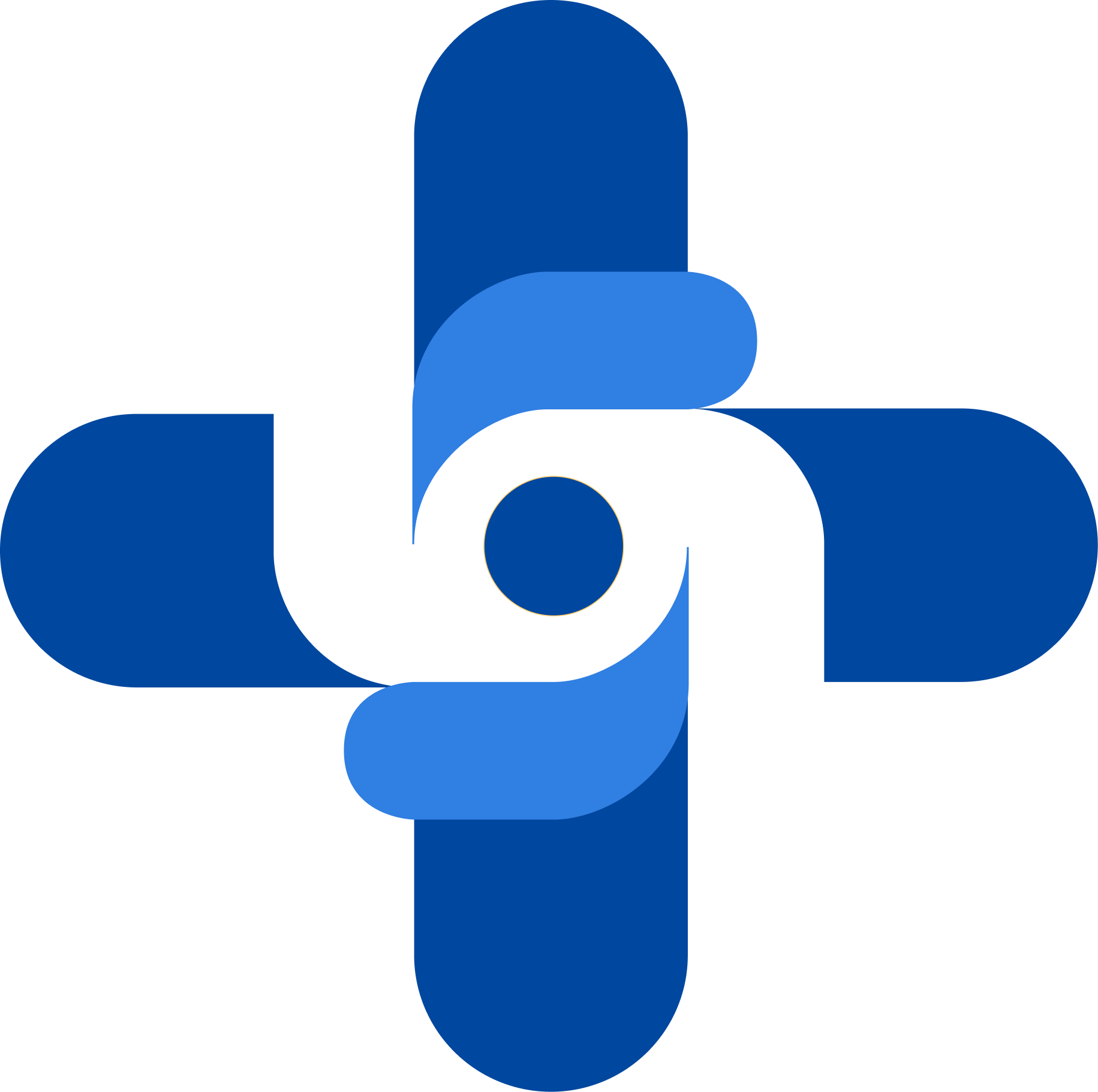Logotipo de Deutsche Telekom, con formas en azul y negro formando un diseño circular.
