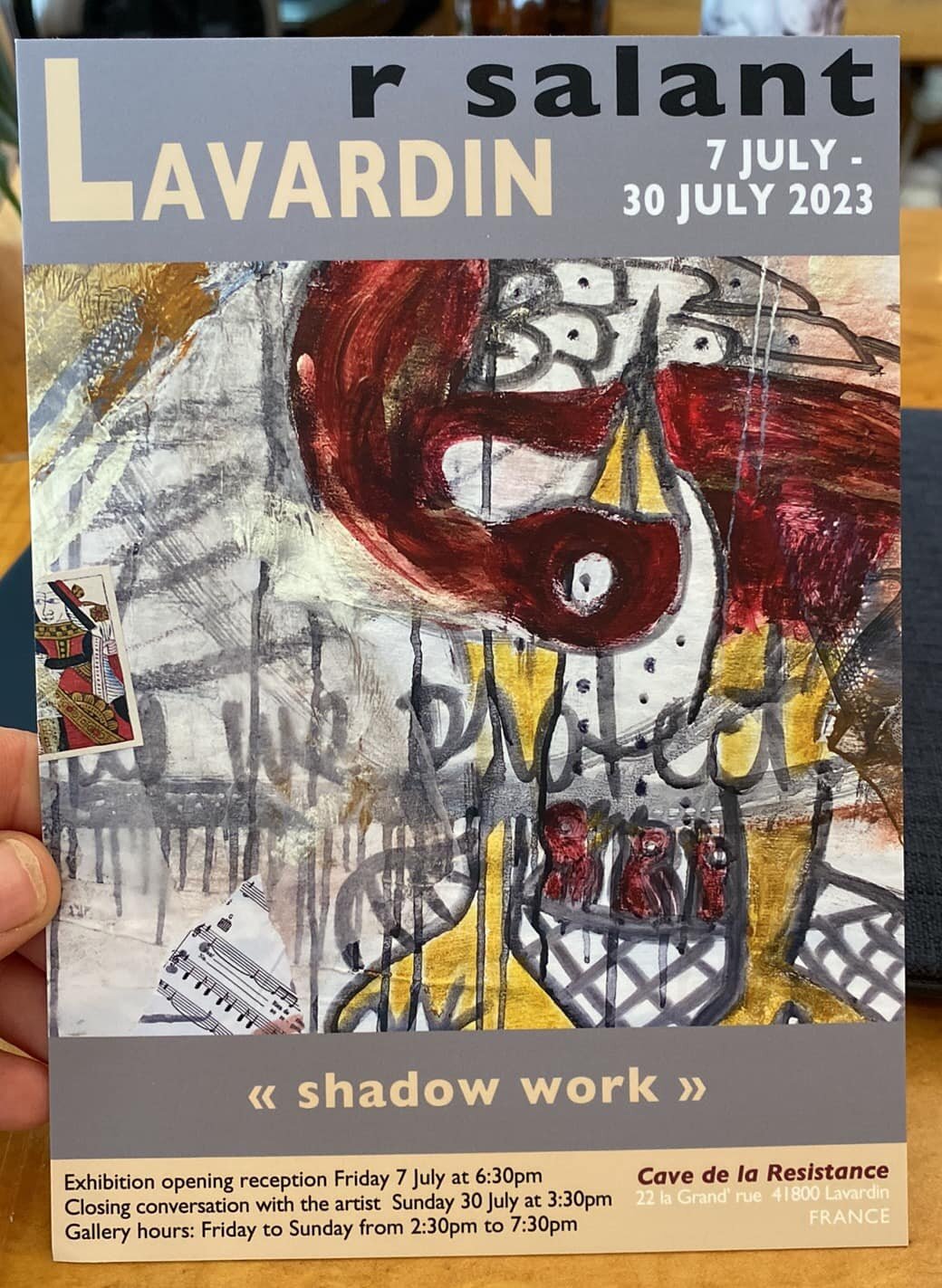 I&rsquo;m thrilled about this.  I hope you can come.  And these post cards are lovely&hellip; Salantism rsalant.com #lantre
#Lavardin
#cavedelaresistance
#rencontresarles
#dreams