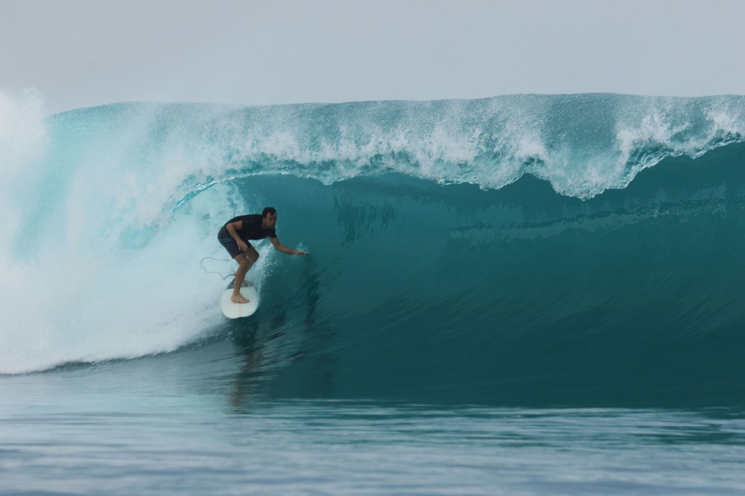Brad on his second best wave of the morning.