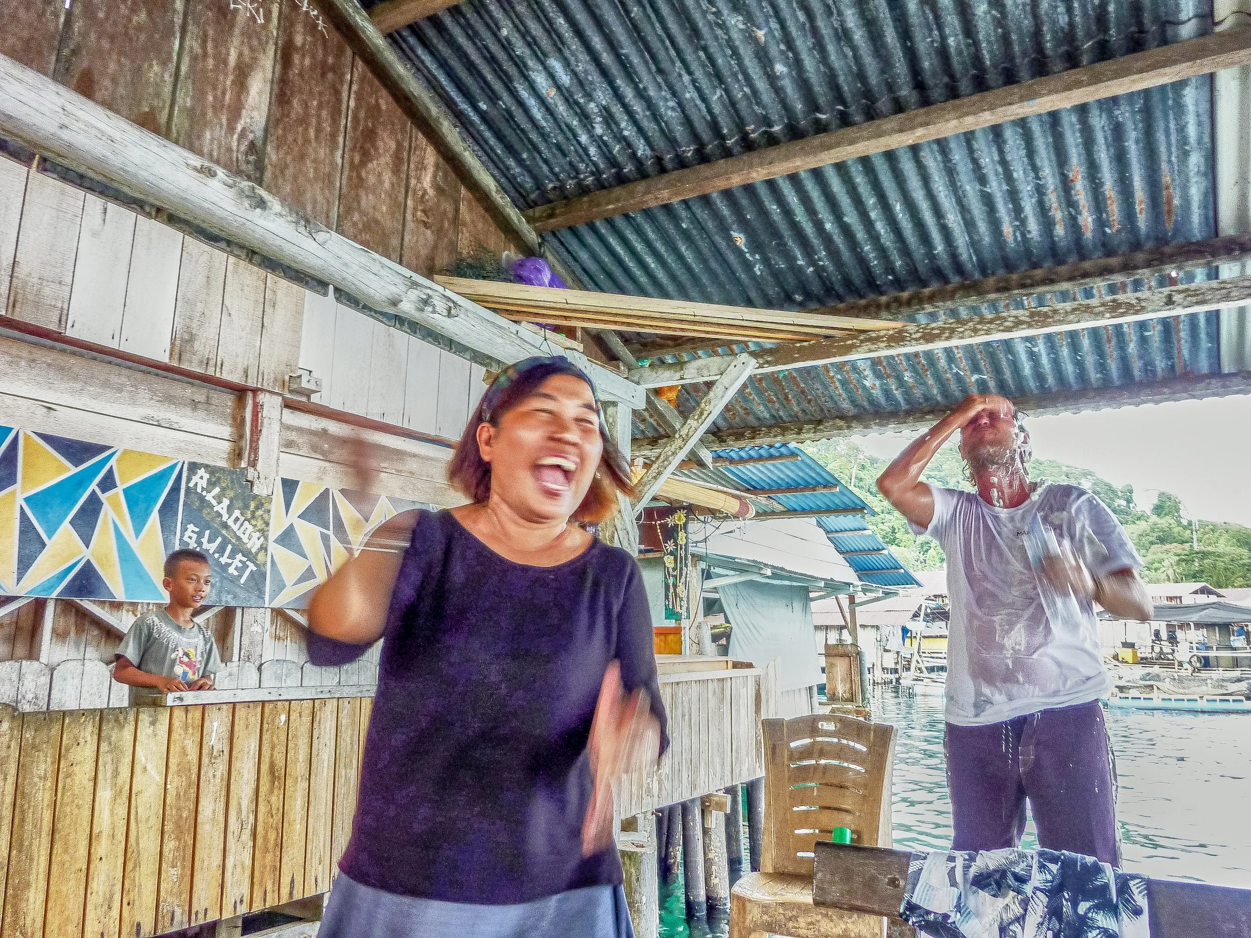  Ibu happy to see the lads 