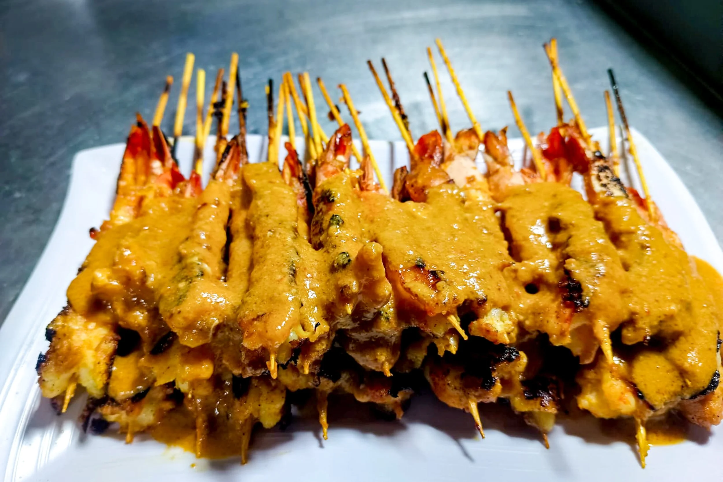  Satay prawns yes 