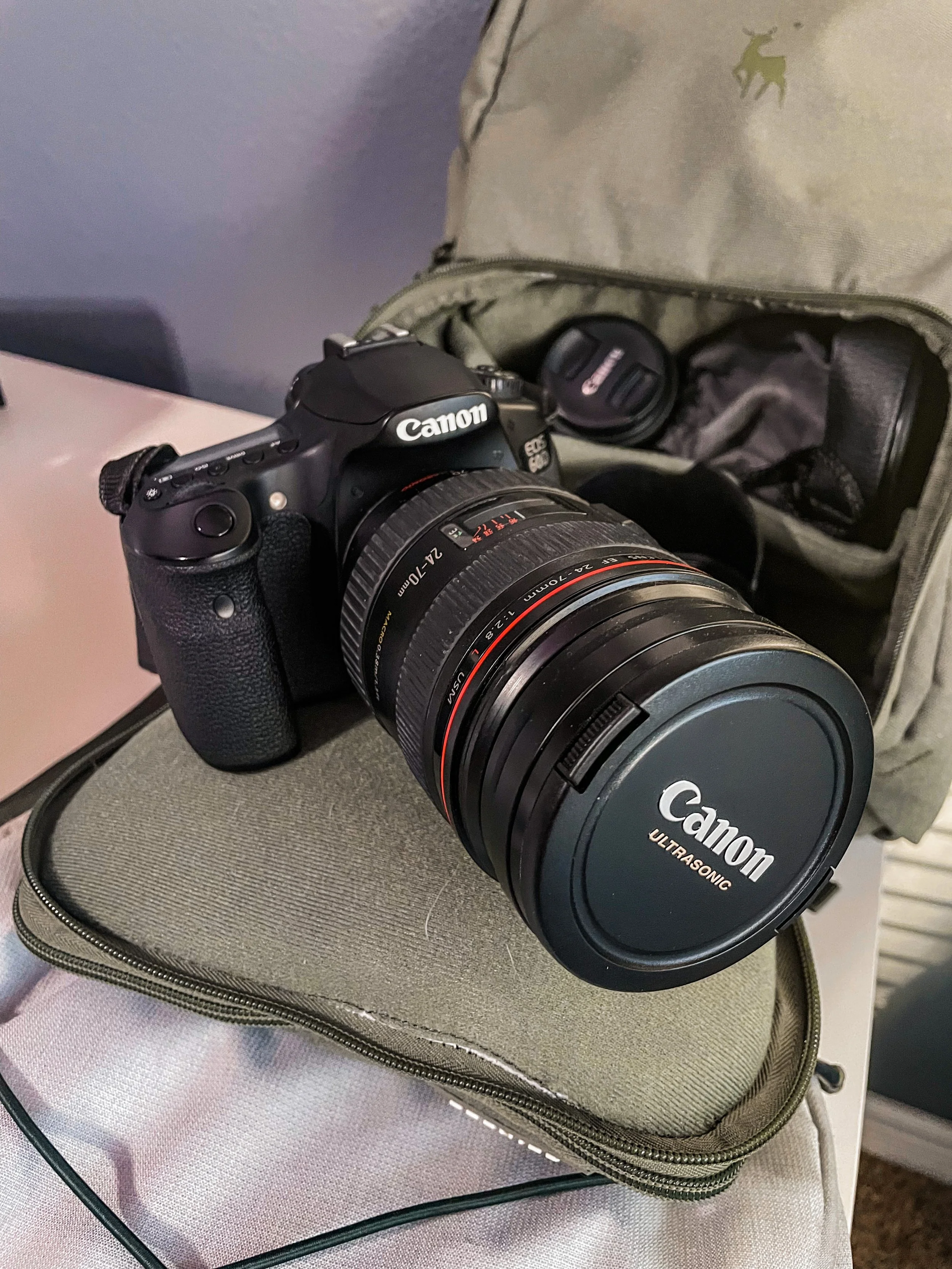 My camera (and shiny new lens!)