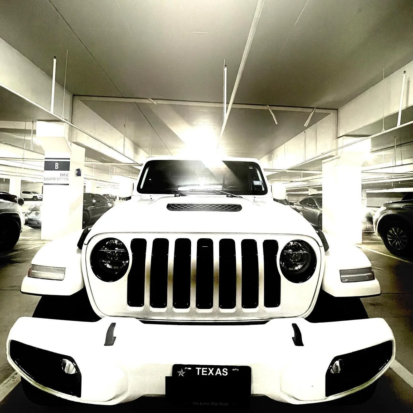 When away.  @starwars #stormtrooper inspired jeep on road. Happy to be home. #jeepoutlaws #studioplaceofficial #jeep