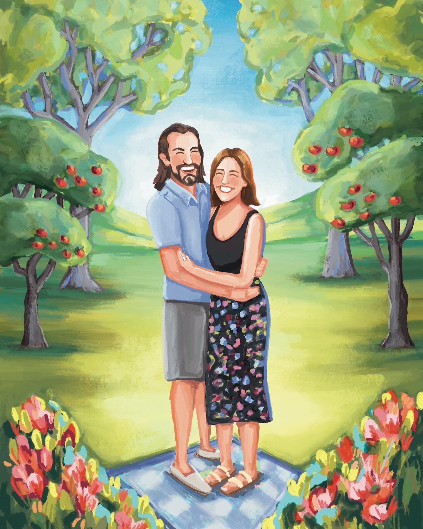 I loved creating this portrait commission for the beautiful engagement of Maddie and Patrick. It was a surprise gift to be revealed at their engagement party! Swipe to see their reaction. 💕💕💕

Thank you @spalinabean for commissioning an heirloom t