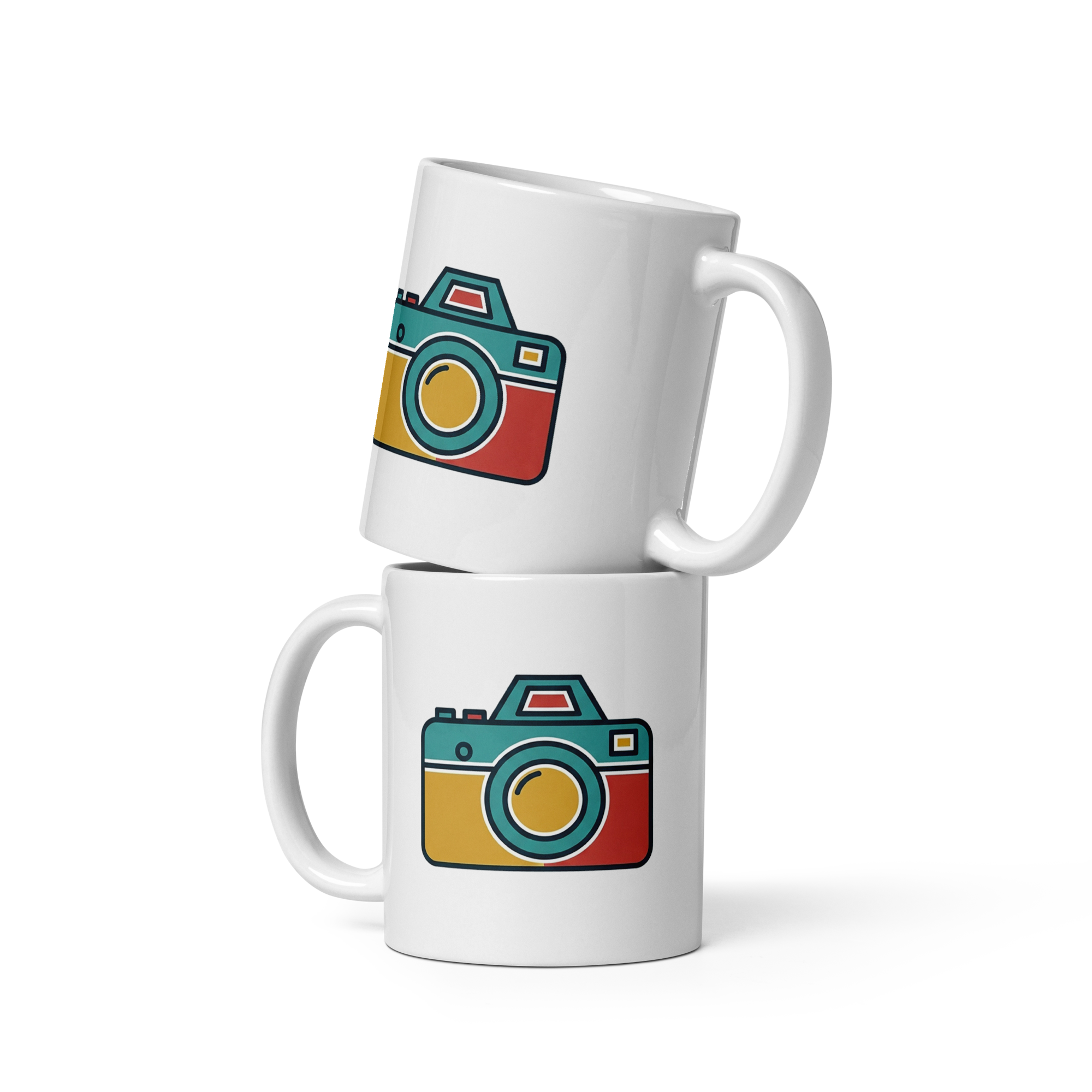 White glossy mug