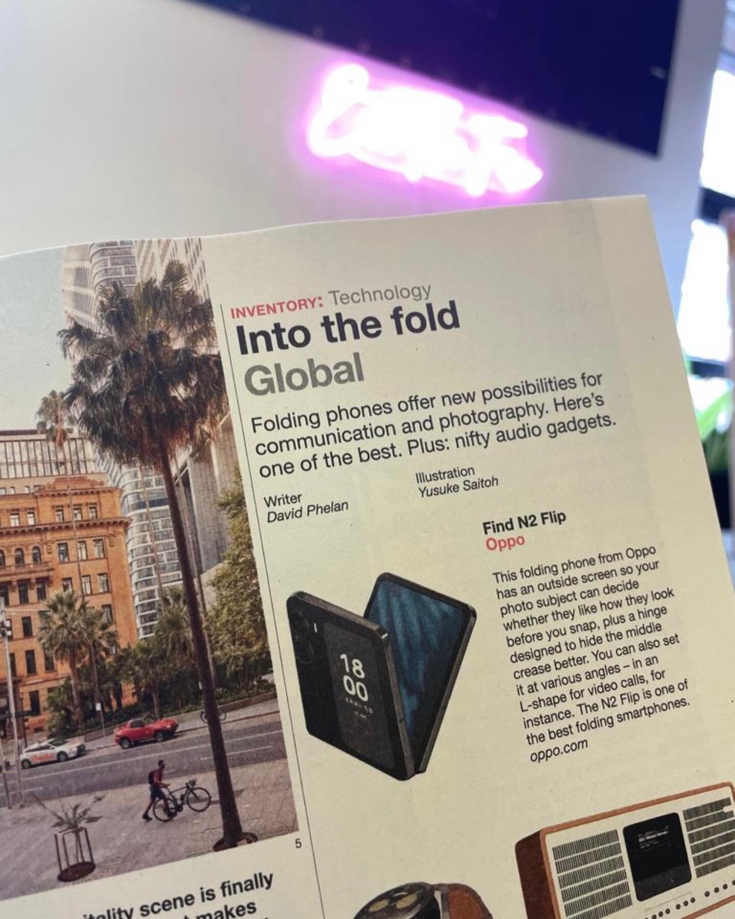 Spotted in the latest edition of the Monocle: the @oppouk #FindN2Flip shining in all its glory.

#presscoverage #clientwork #pragency #techpr #b2c #techgadgets #techproducts