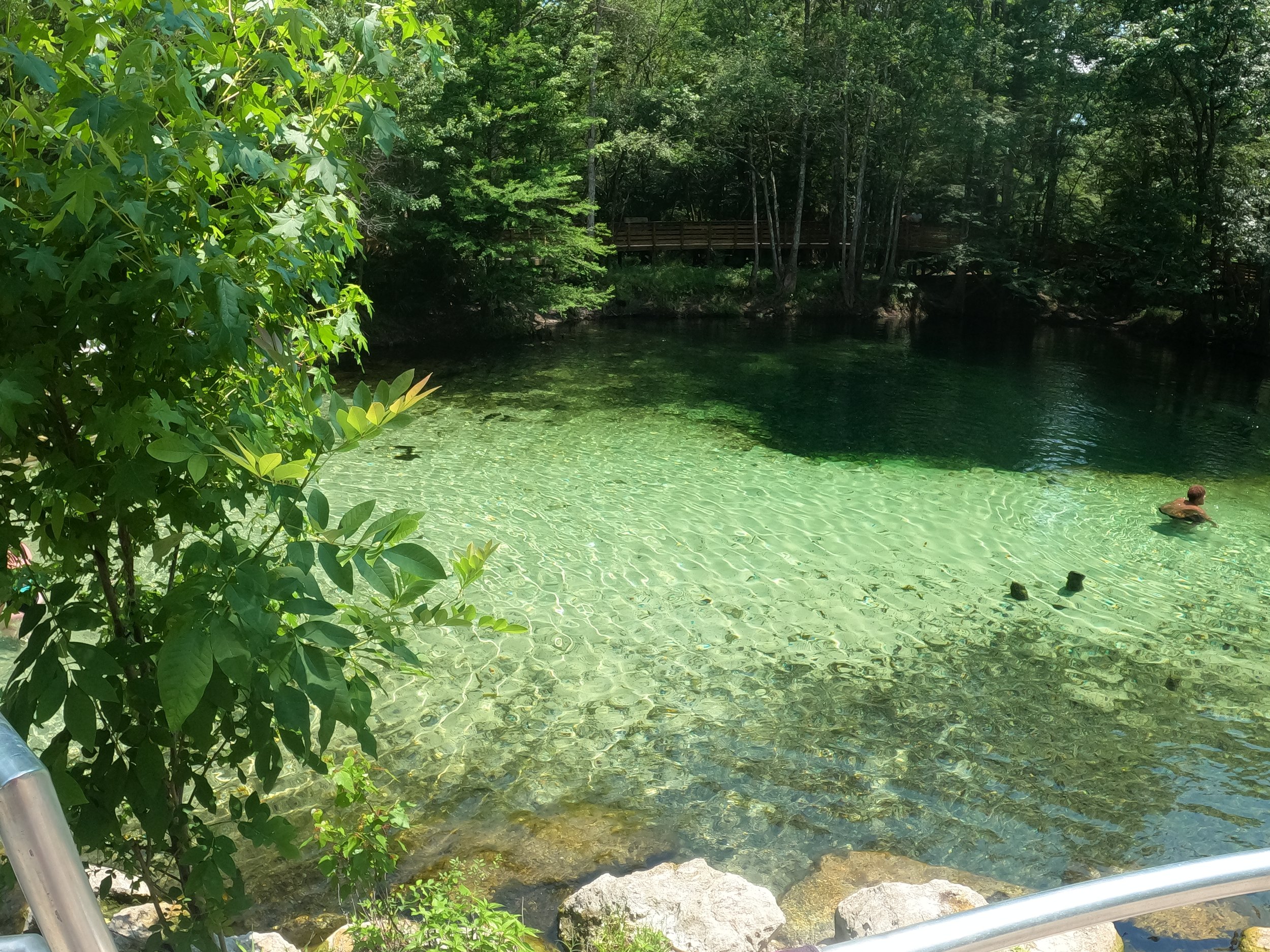 Emerald colored spring called poe