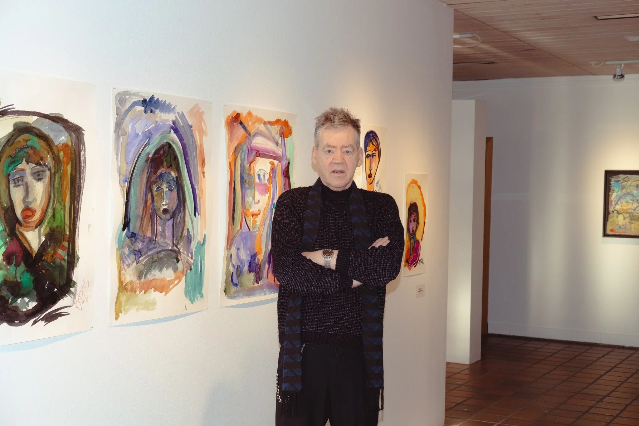 Óskar með verk á sýningunni Sögur, 8.febrúar 2025 í Gerðubergi, Uppskera.