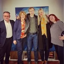 Listvinnzlan fundaði með bæjarstjóranum í Mosfellsbæ Regínu Ásvaldsdóttir og Arnari Jónssyni forstöðumanni þjónustu- og samskiptadeildar.