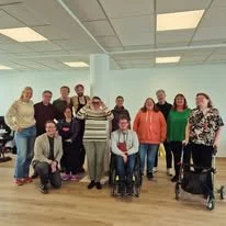 Fengum gesti frá Svíþjóð, einnig komu Þórarinn og Halli frá Þroskahjálp.