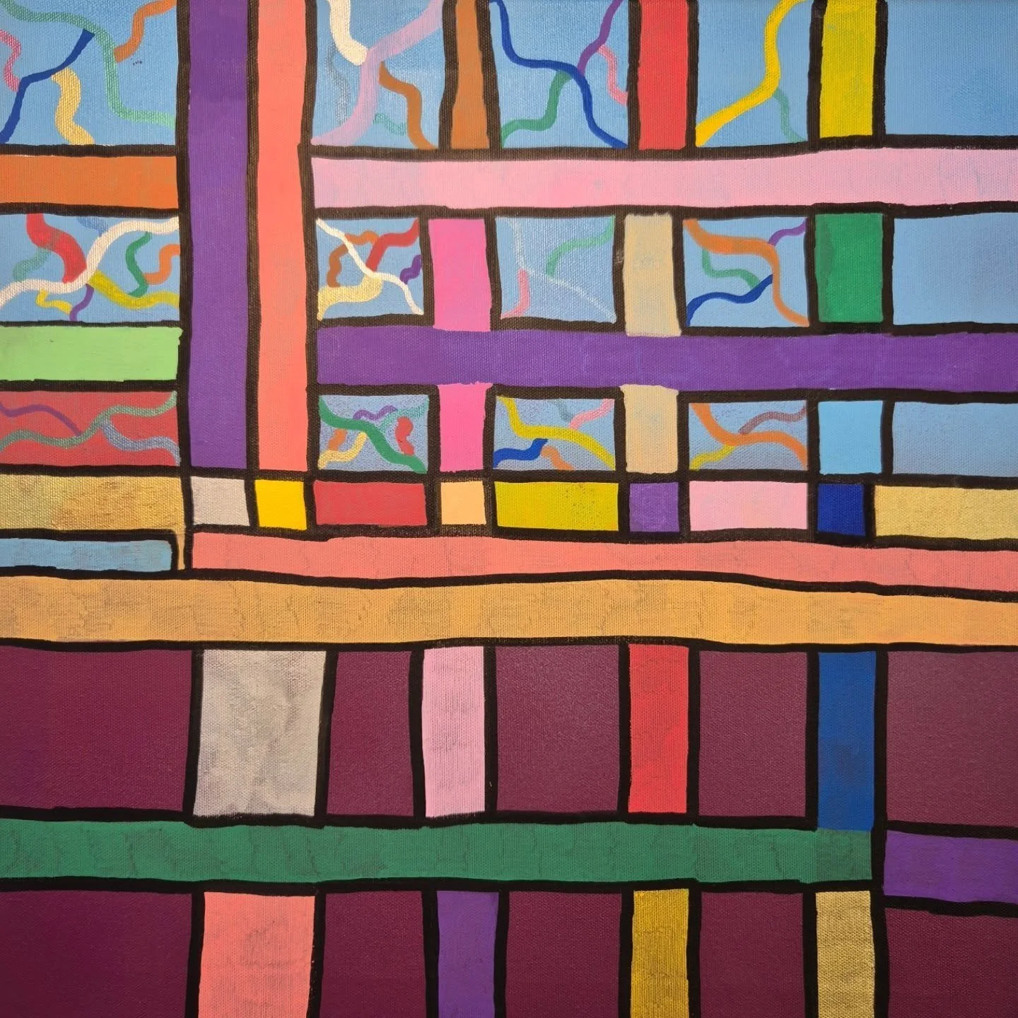 Verk eftir El&iacute;nu Fanney &Oacute;lafsd&oacute;ttur
Akr&yacute;l m&aacute;lning og t&uacute;ss &aacute; striga,  2025

H&aelig;gt er a&eth; sko&eth;a verk El&iacute;nar &iacute; Listvinnzlunni mi&eth;vikudag 10.des  fra 9:30-11 og fimmtudaginn 1