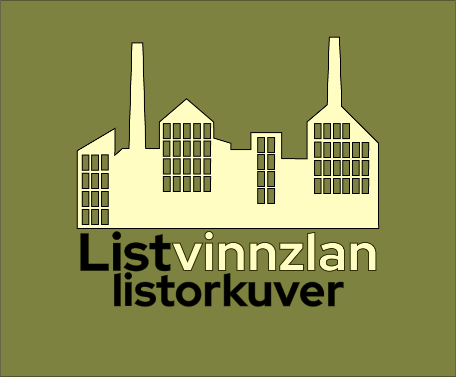 Logo of a cityscape with multiple buildings, with the words 'Listvinnzlän listorkuver' underneath.