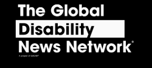 The logo of The Global Disability News Network with black and white text.