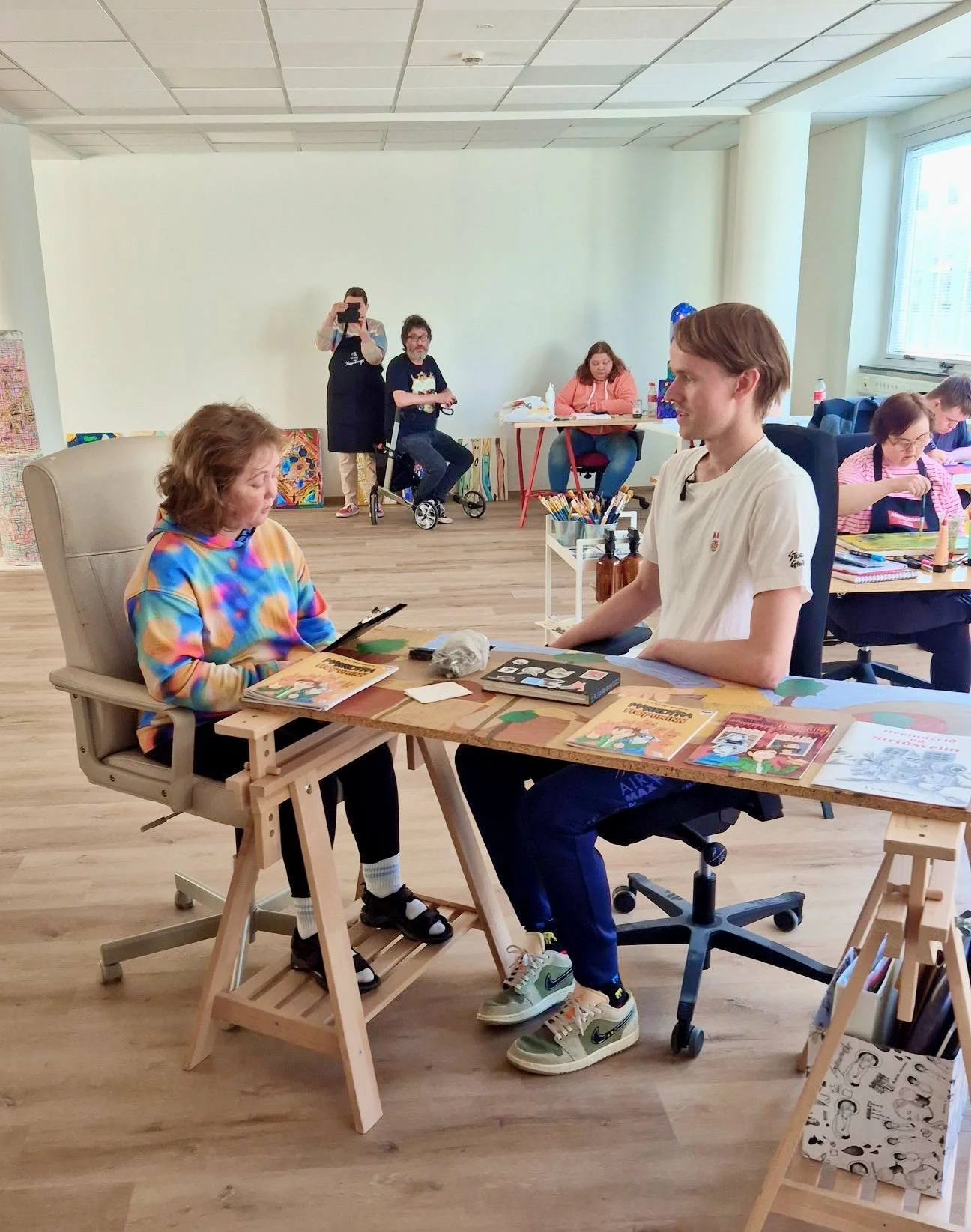 Okkar allra besta sjónvarpsfólk í Með okkar augum kom í heimsókn.