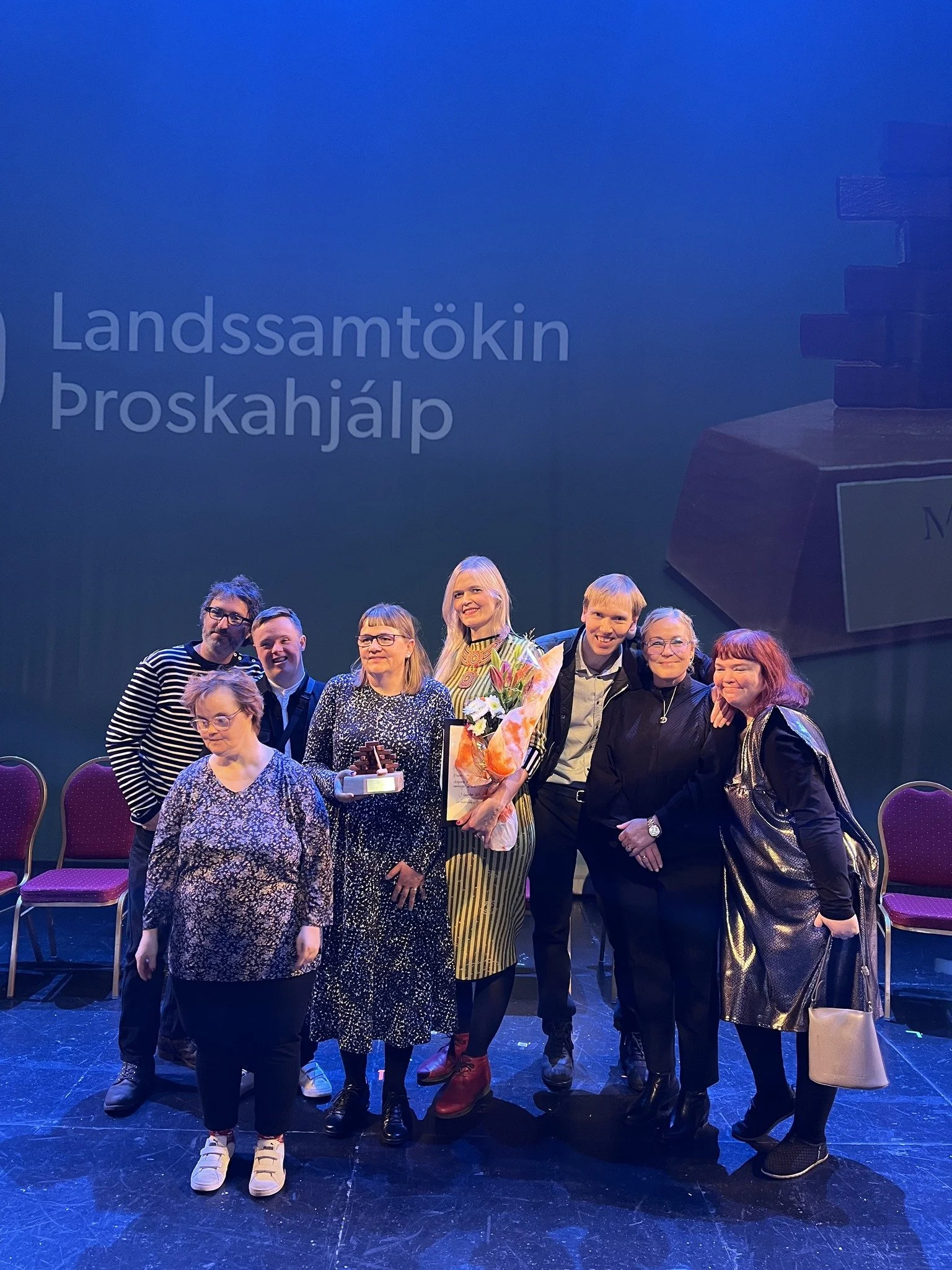 Fengum Múrbrjót Þroskahjálpar 2023, afhendingin var í Þjóðleikhúsinu.