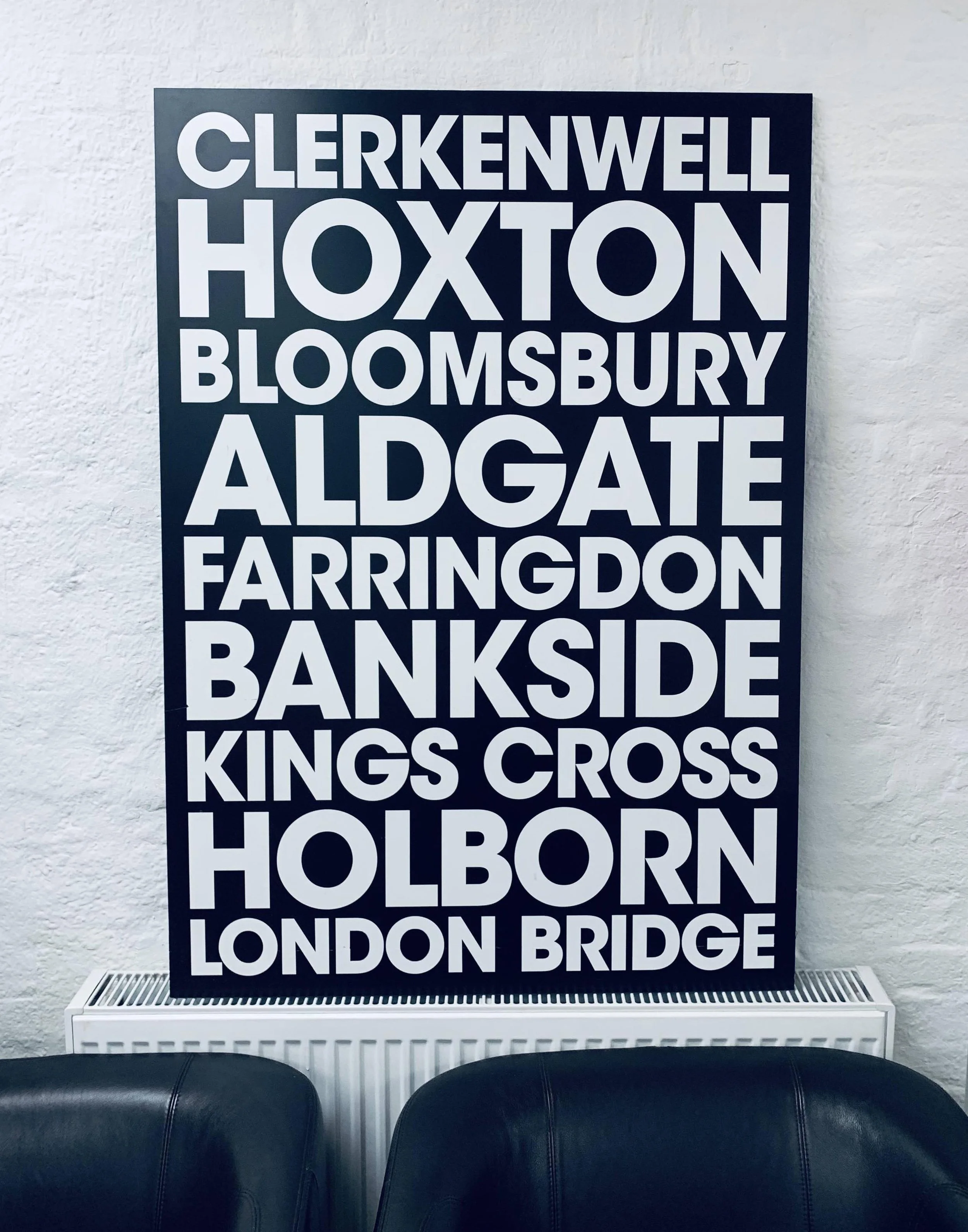 London Locations White Printing on Black Foamex Printed Display Boards.jpg
